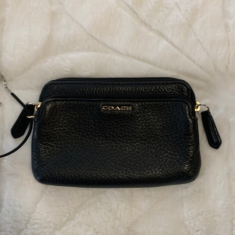Coach pebble leather wristlet
